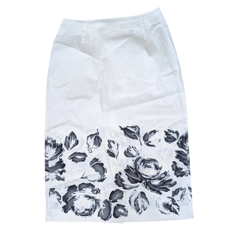 Renato Nucci Cotton Blend Floral Skirt 34